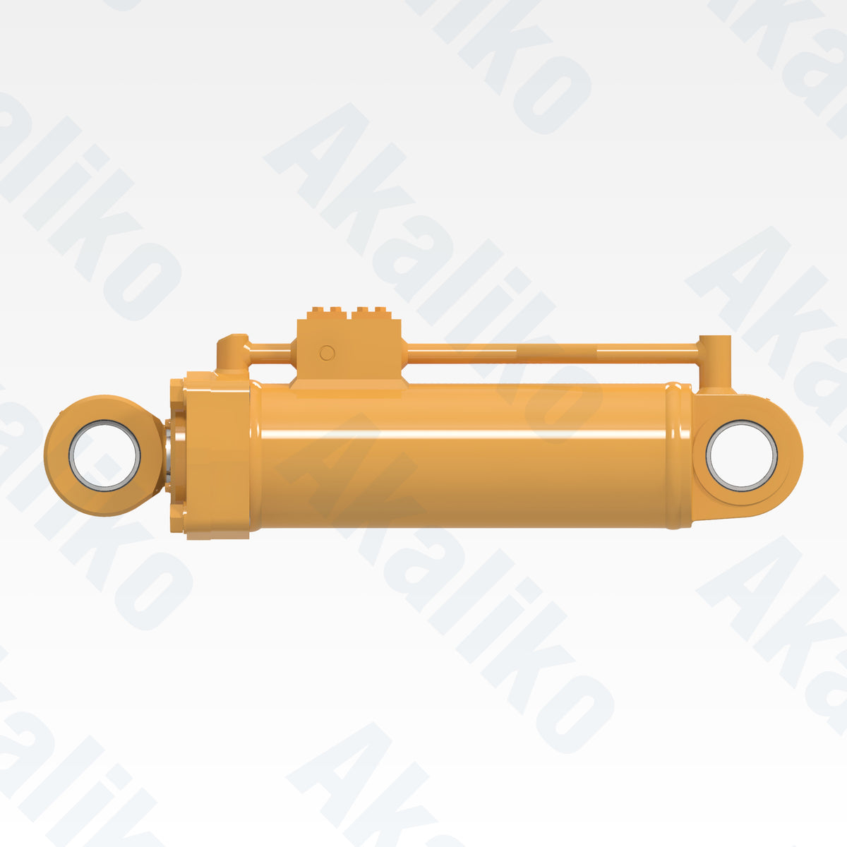 Side view of replacement steering hydraulic cylinder for Caterpillar R1300 underground loader, OEM part number 155-4539
