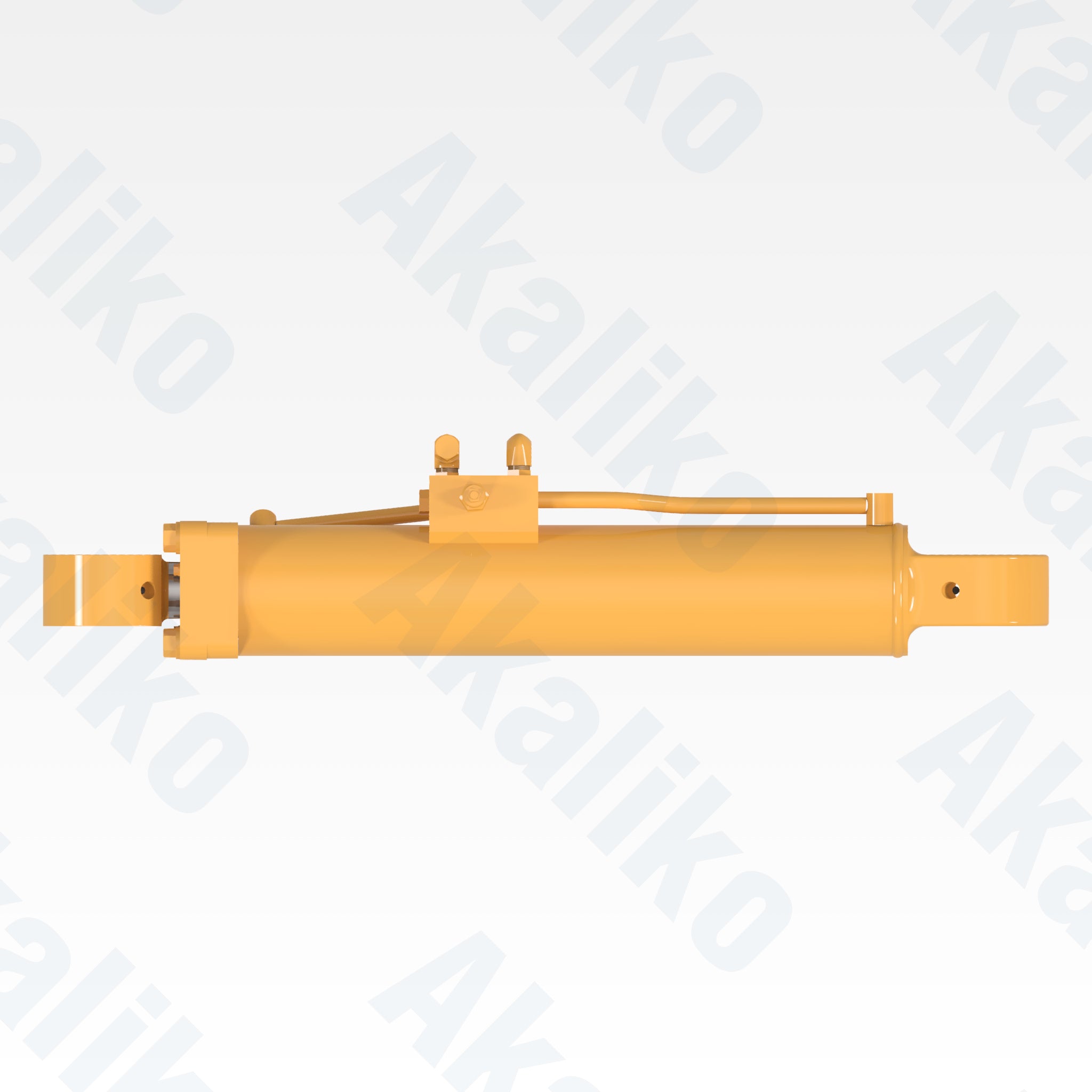 Top view of replacement steering hydraulic cylinder for Caterpillar R2900 underground loader, OEM part number 173-9477
