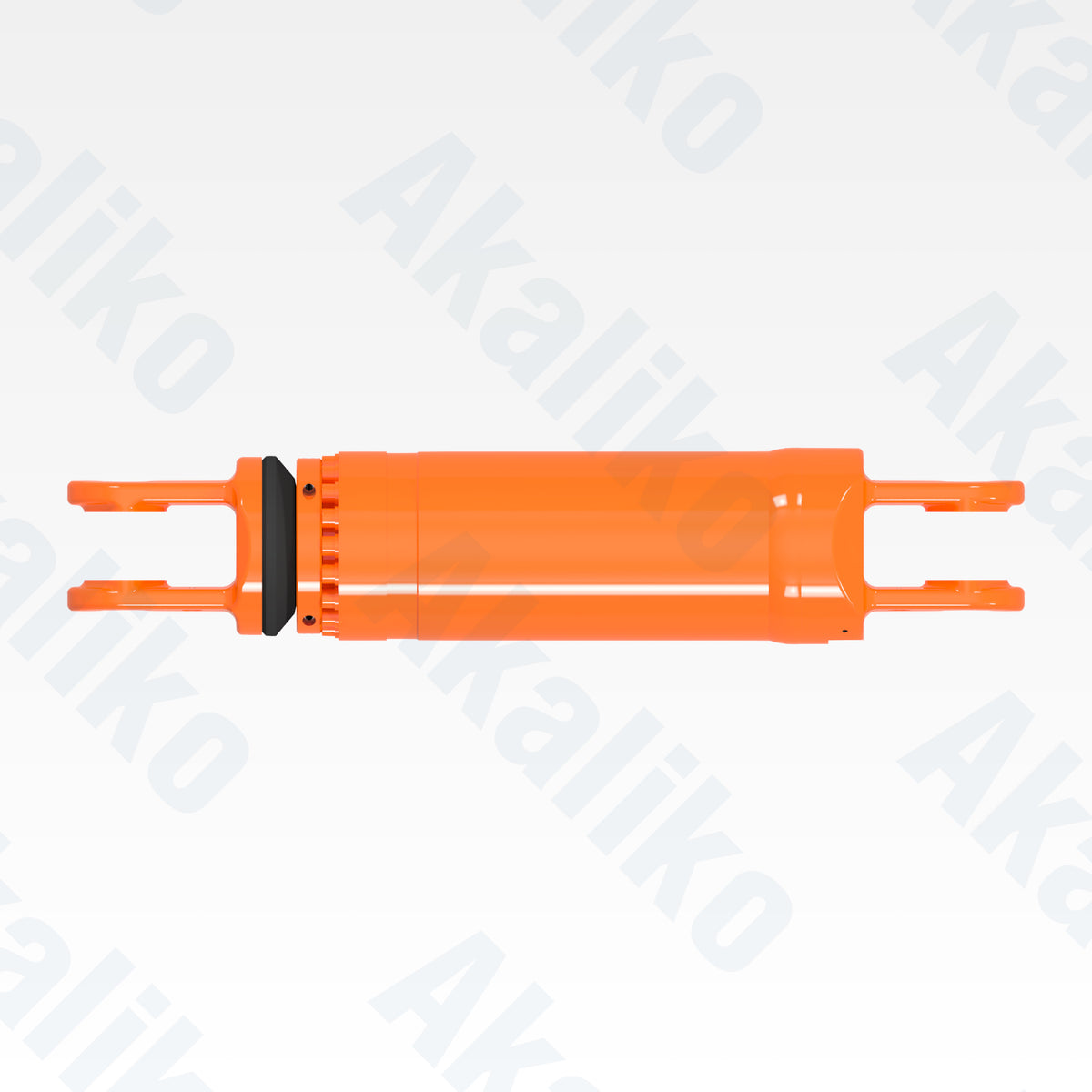 Top view of replacement front suspension hydraulic cylinder for Hitachi EH1700-3 dump truck, OEM part number E12667318
