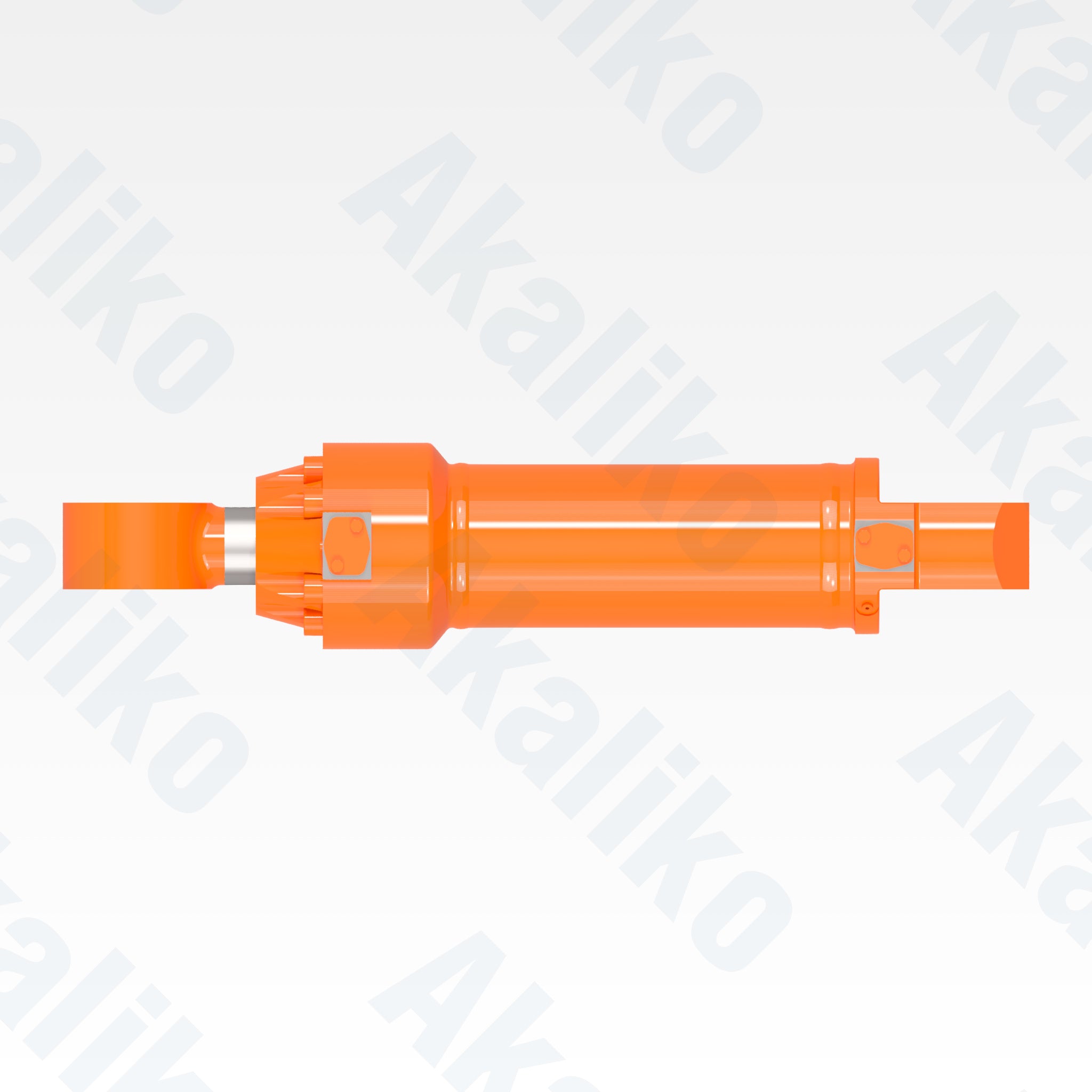 Top view of replacement dump hydraulic cylinder for Hitachi EX3600-6LD excavator, OEM part number 4483340