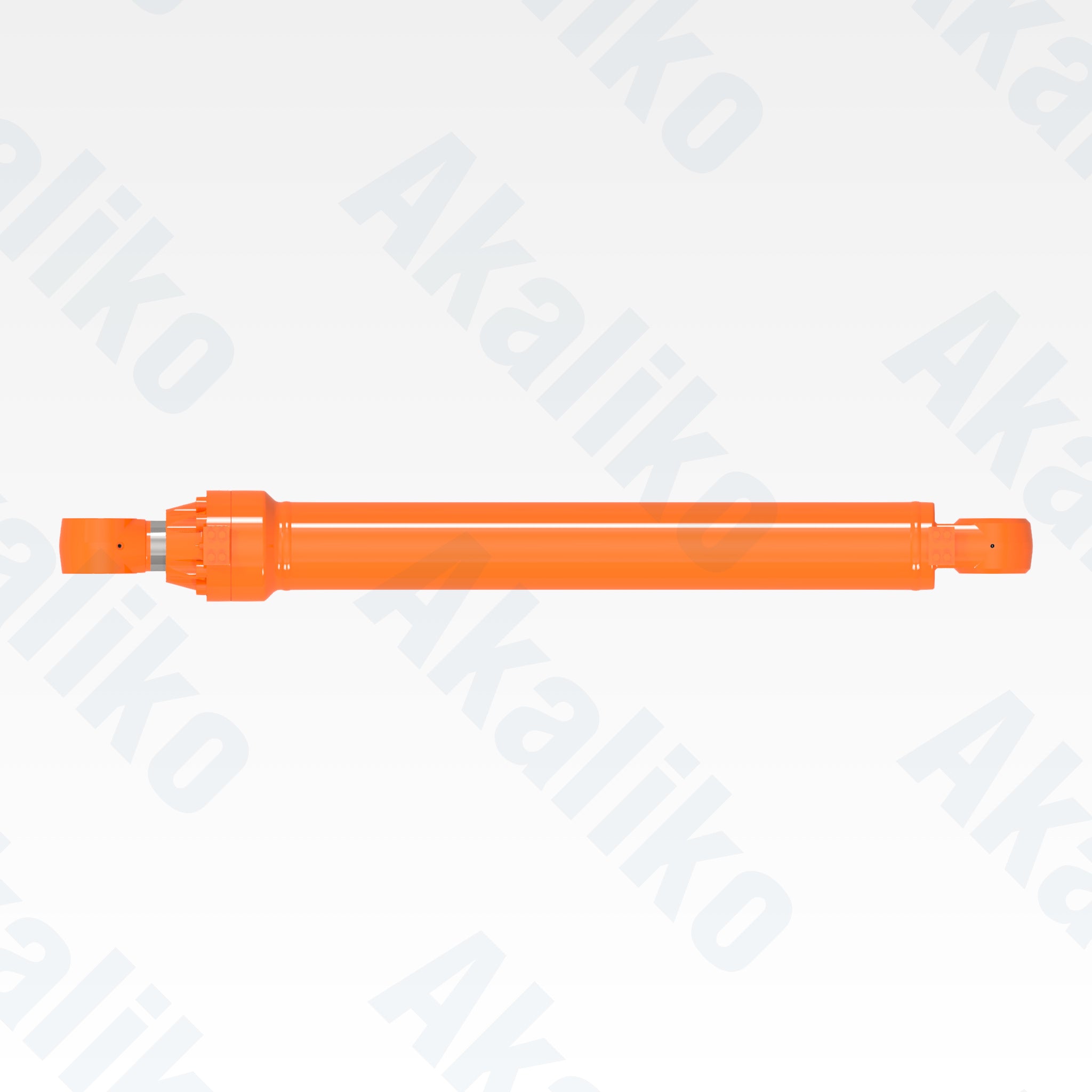 Top view of replacement boom hydraulic cylinder for Hitachi ZX870-3 excavator, OEM part number 4638080/4638081