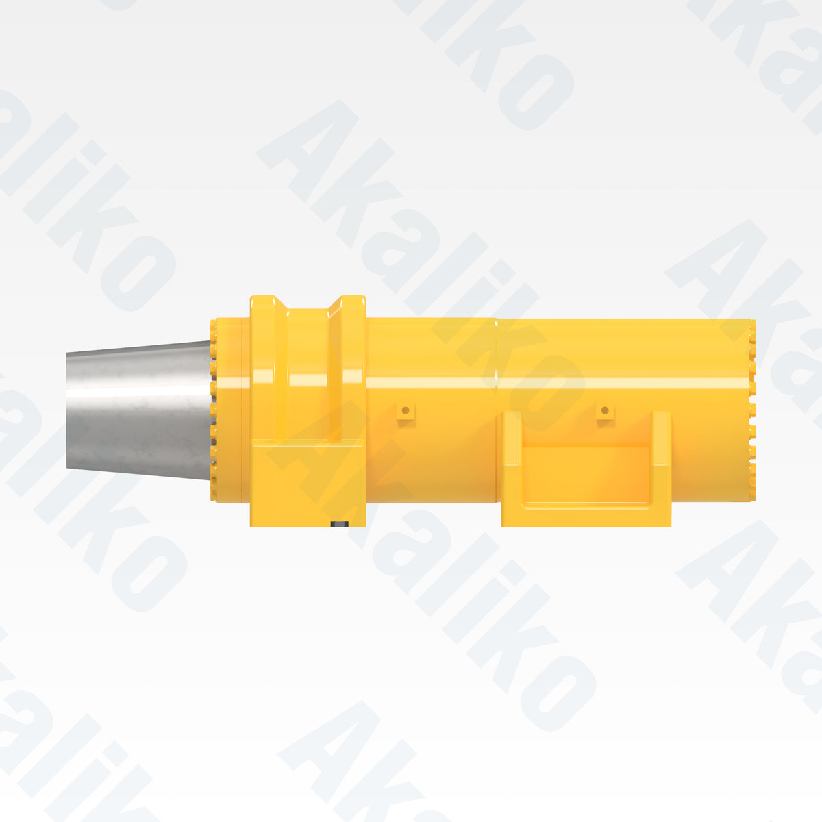 Side view of replacement front suspension hydraulic cylinder for Komatsu 930E-4 dump truck, OEM part number 58F-50-00101