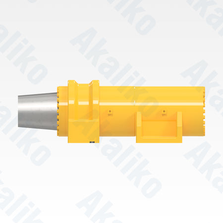 Side view of replacement front suspension hydraulic cylinder for Komatsu 930E-4 dump truck, OEM part number 58F-50-00101