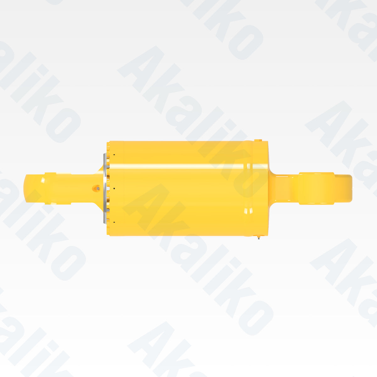 Top view of replacement rear suspension hydraulic cylinder for Komatsu 930E-4SE dump truck, OEM part number EM8847/EM8844
