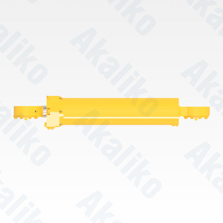 Top view of replacement steering hydraulic cylinder for Komatsu 930E-4SE dump truck, OEM part number EM0241
