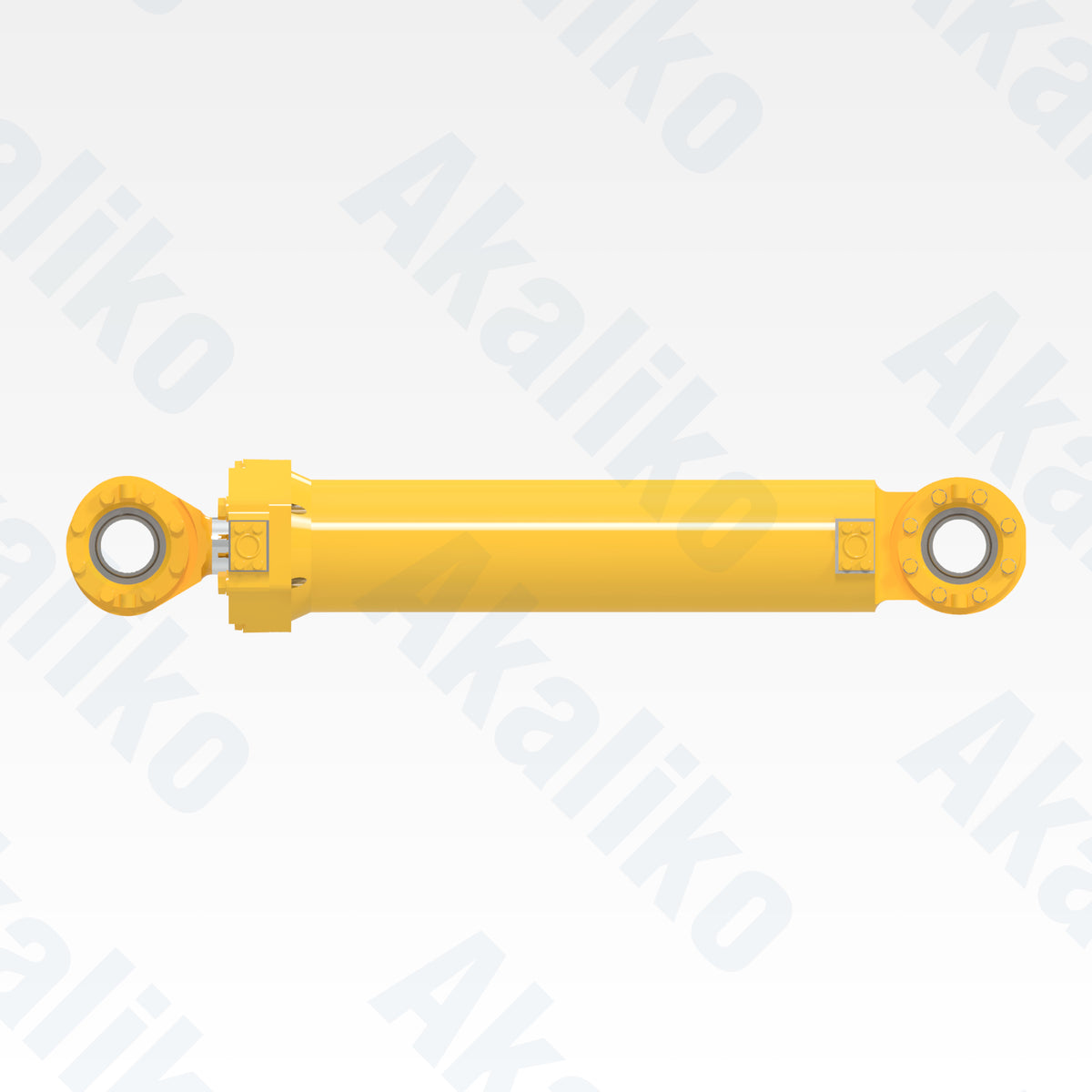 Side view of replacement steering hydraulic cylinder for Komatsu 930E-5 dump truck, OEM part number 58F-41-50110