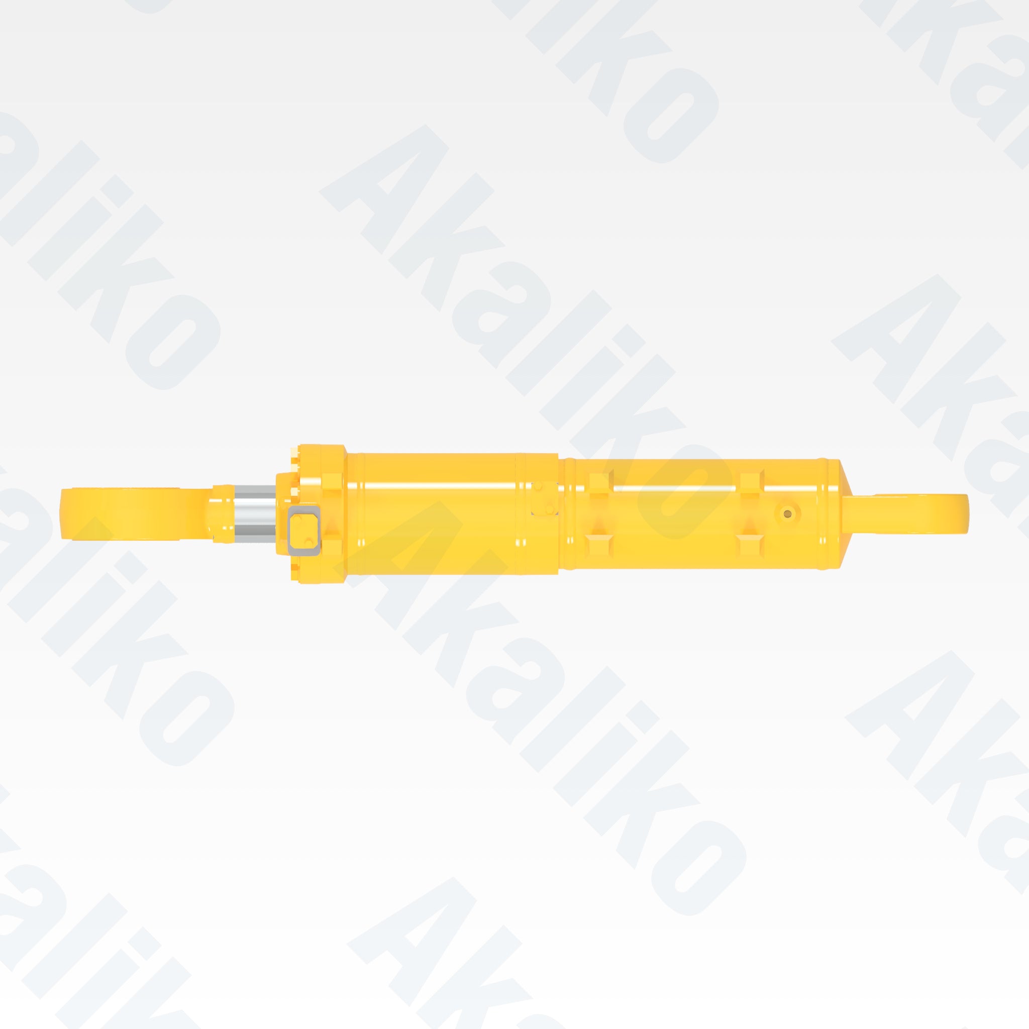 Top view of replacement blade tilt hydraulic cylinder for Komatsu D275A-5 track dozer, OEM part number 707-01-0C160