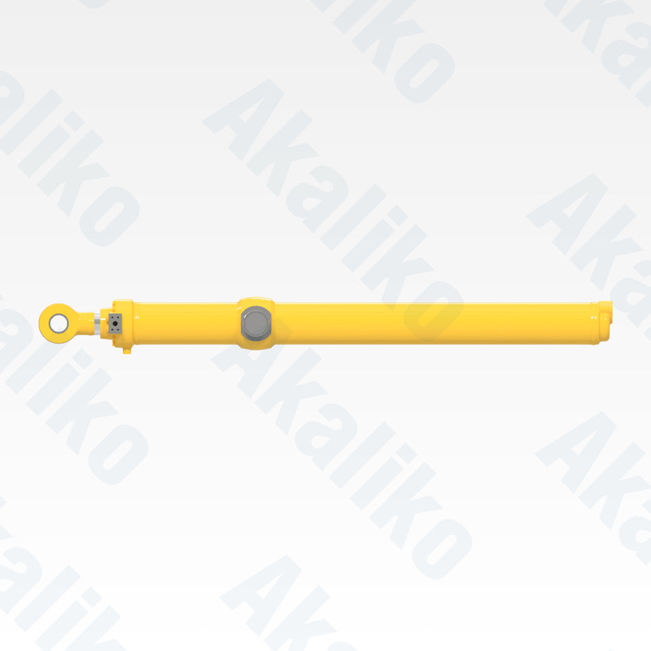 Side view of replacement blade lift hydraulic cylinder for Komatsu D375A-6 track dozer, OEM part number 707-03-00340