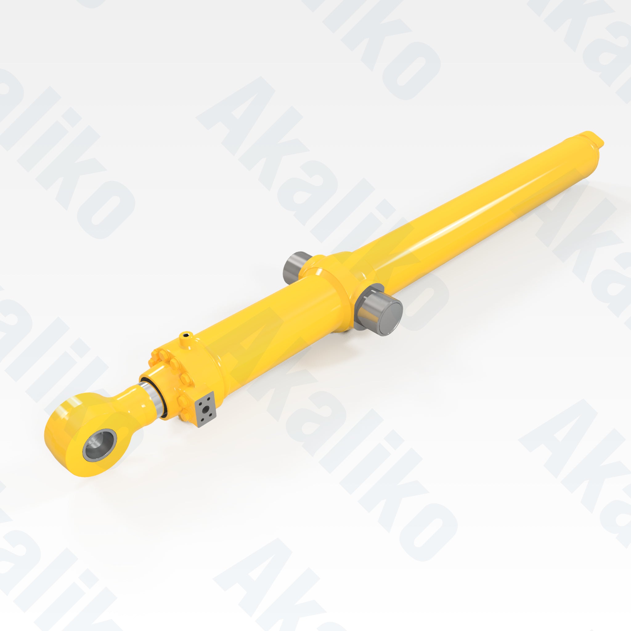 Replacement blade lift hydraulic cylinder for Komatsu D375A-6 track dozer, OEM part number 707-03-00350, aftermarket heavy equipment parts