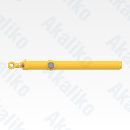 Side view of replacement blade lift hydraulic cylinder for Komatsu D375A-6 track dozer, OEM part number 707-03-00350