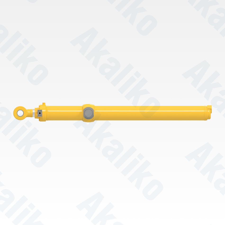Side view of replacement blade lift hydraulic cylinder for Komatsu D375A-6 track dozer, OEM part number 707-03-00350