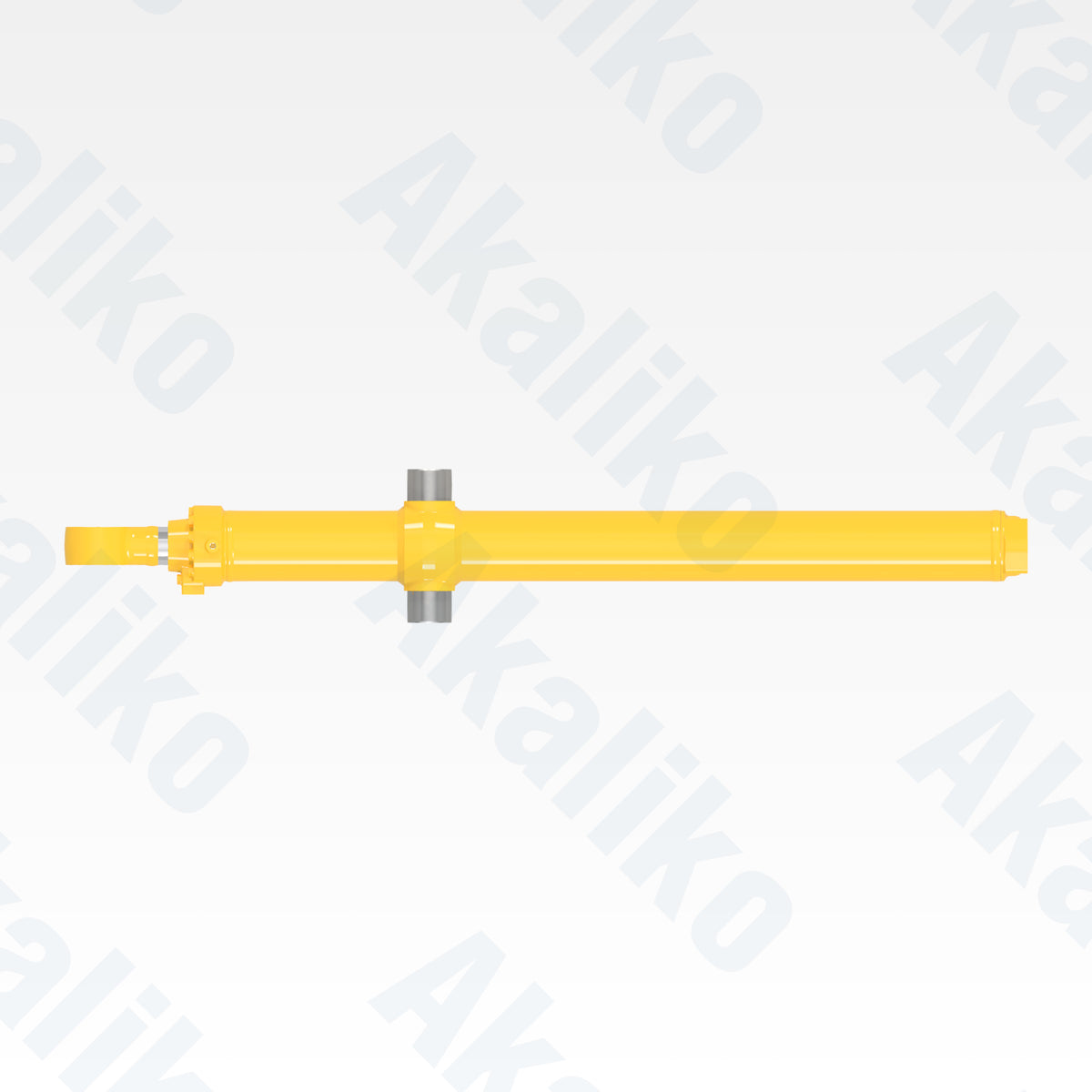 Top view of replacement blade lift hydraulic cylinder for Komatsu D375A-6 track dozer, OEM part number 707-03-00350