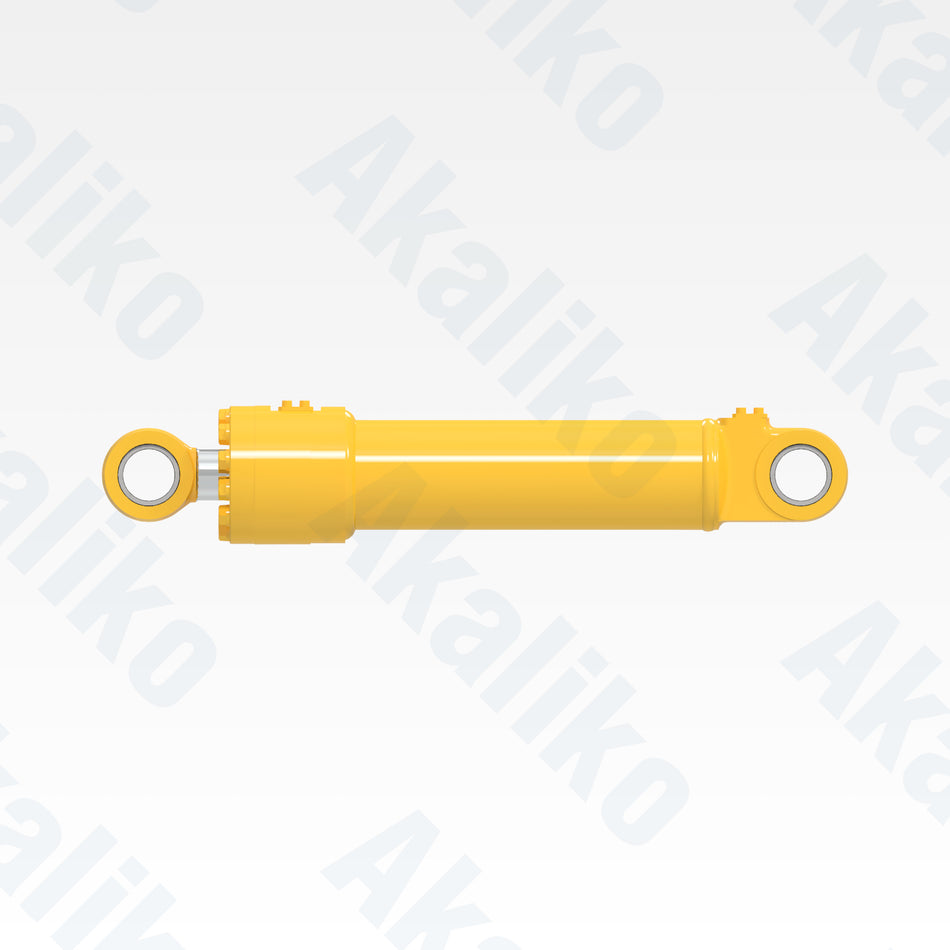 Side view of replacement articulation hydraulic cylinder for Komatsu GD825A-2 motor grader, OEM part number 235-63-63000