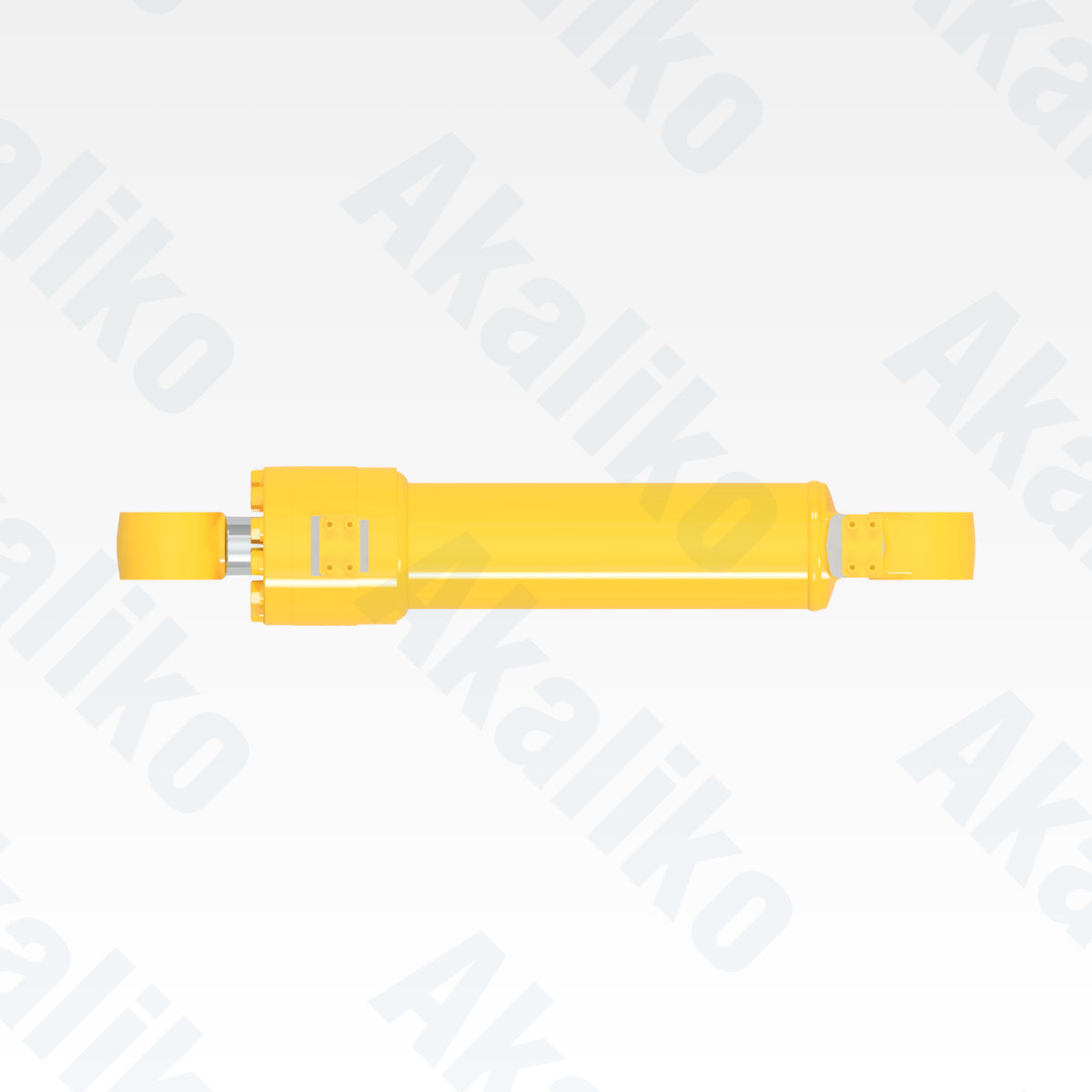 Top view of replacement articulation hydraulic cylinder for Komatsu GD825A-2 motor grader, OEM part number 235-63-63000