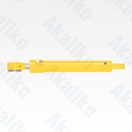 Top view of replacement steering hydraulic cylinder for Komatsu GD825A-2 motor grader, OEM part number 235-63-76400
