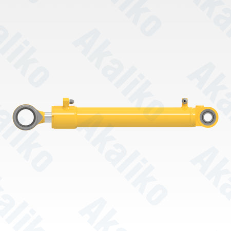 Side view of replacement steering hydraulic cylinder for Komatsu GD825A-2 motor grader, OEM part number 235-63-76500