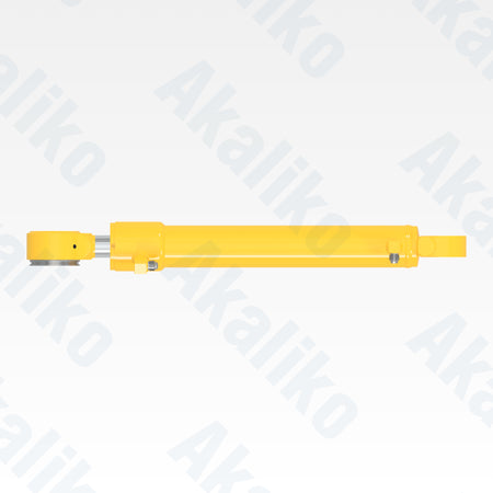Top view of replacement steering hydraulic cylinder for Komatsu GD825A-2 motor grader, OEM part number 235-63-76500