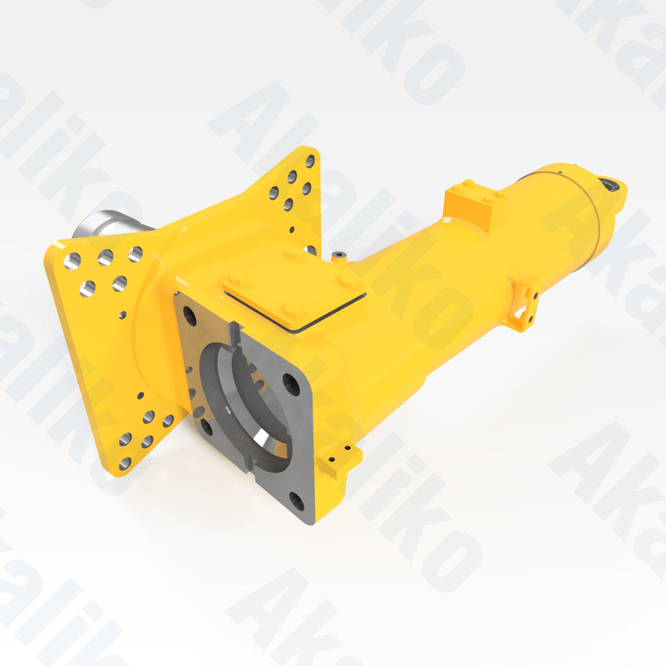 Replacement front suspension hydraulic cylinder for Komatsu HD465-7 dump truck, OEM part number 569-50-8T503, aftermarket heavy equipment parts