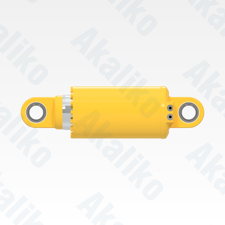 Side view of replacement rear suspension hydraulic cylinder for Komatsu HD465-7 dump truck, OEM part number 569-50-8T202