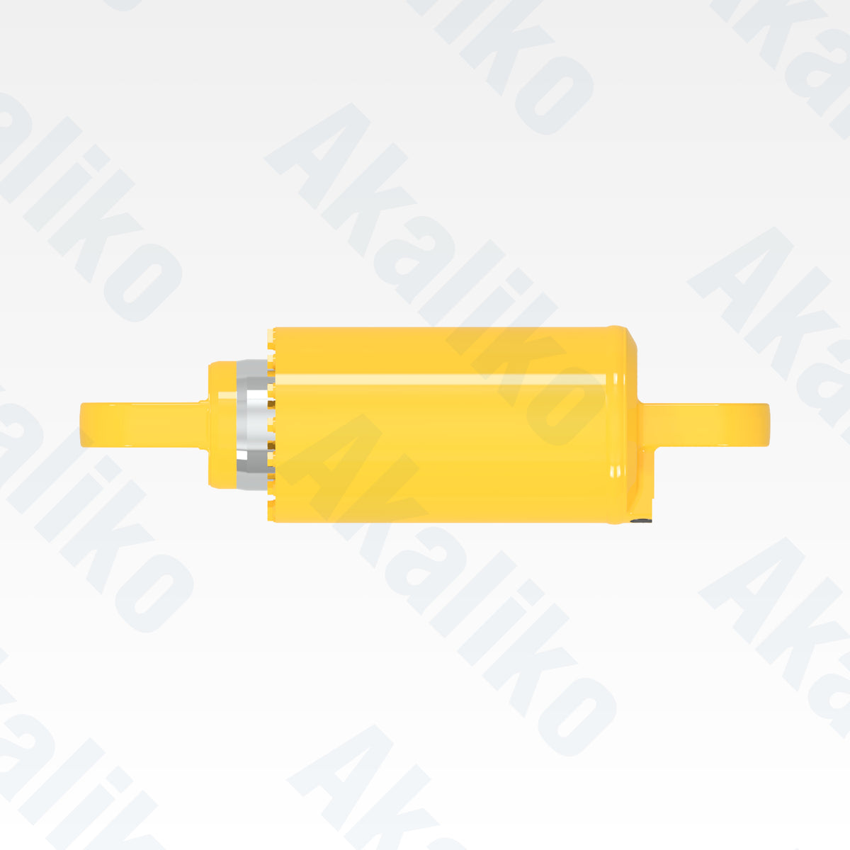 Top view of replacement rear suspension hydraulic cylinder for Komatsu HD465-7 dump truck, OEM part number 569-50-8T202