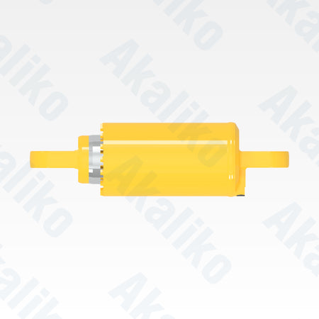 Top view of replacement rear suspension hydraulic cylinder for Komatsu HD465-7 dump truck, OEM part number 569-50-8T202