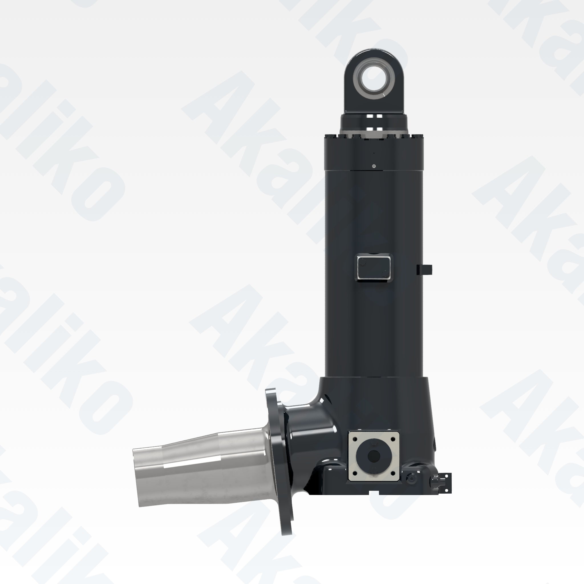 Side view of replacement front suspension hydraulic cylinder for Komatsu HD785-7 dump truck, OEM part number 561-50-8A001