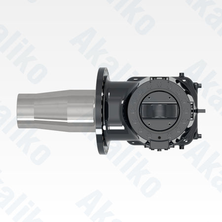 Top view of replacement front suspension hydraulic cylinder for Komatsu HD785-7 dump truck, OEM part number 561-50-8A001