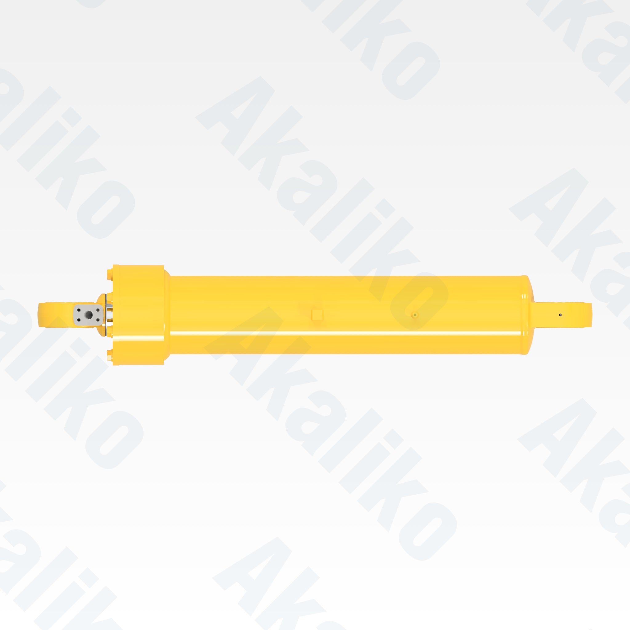 Top view of replacement hoist hydraulic cylinder for Komatsu HD785-7 dump truck, OEM part number 707-E9-00010