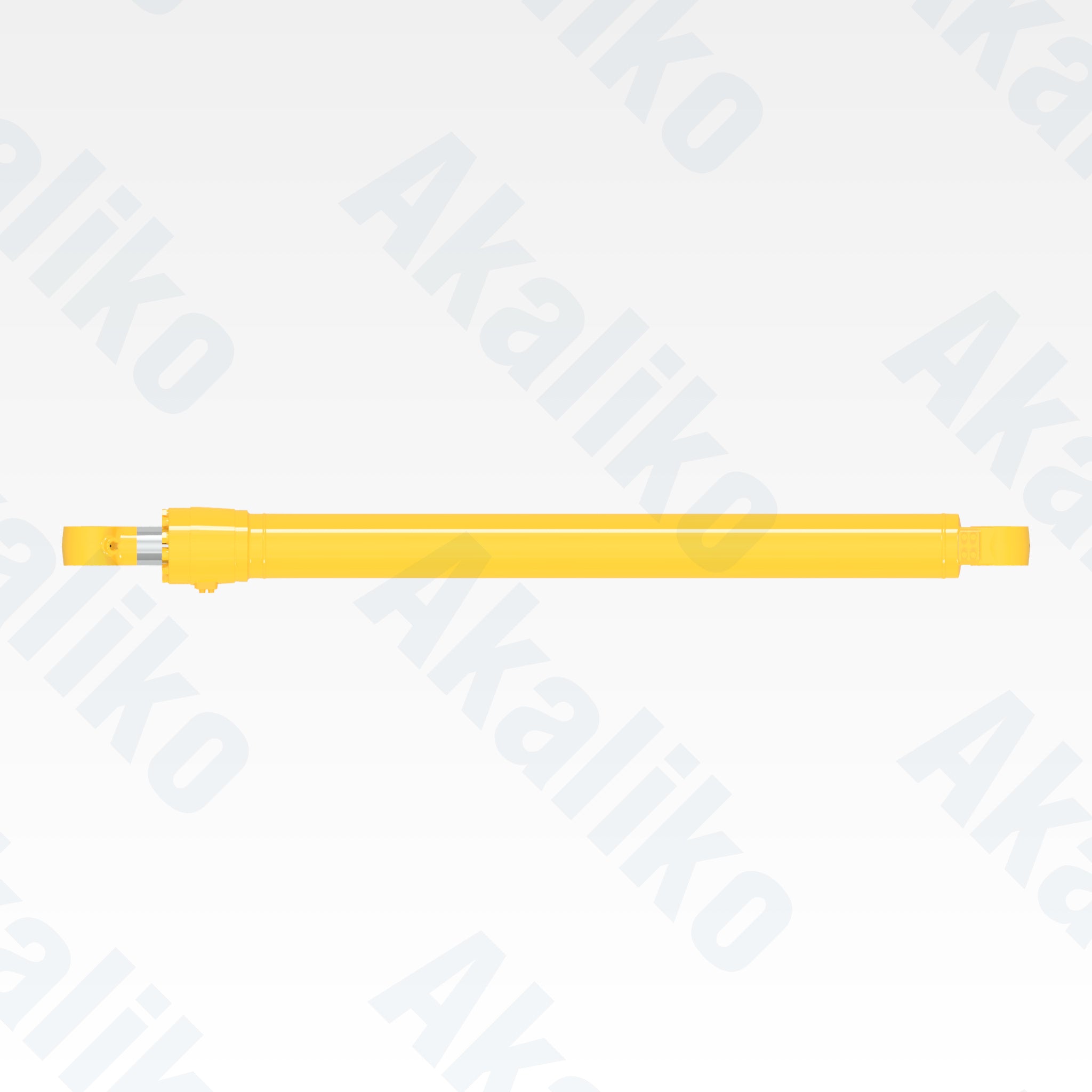 Top view of replacement bucket hydraulic cylinder for Komatsu PC1250-11 excavator, OEM part number 707-G1-05220