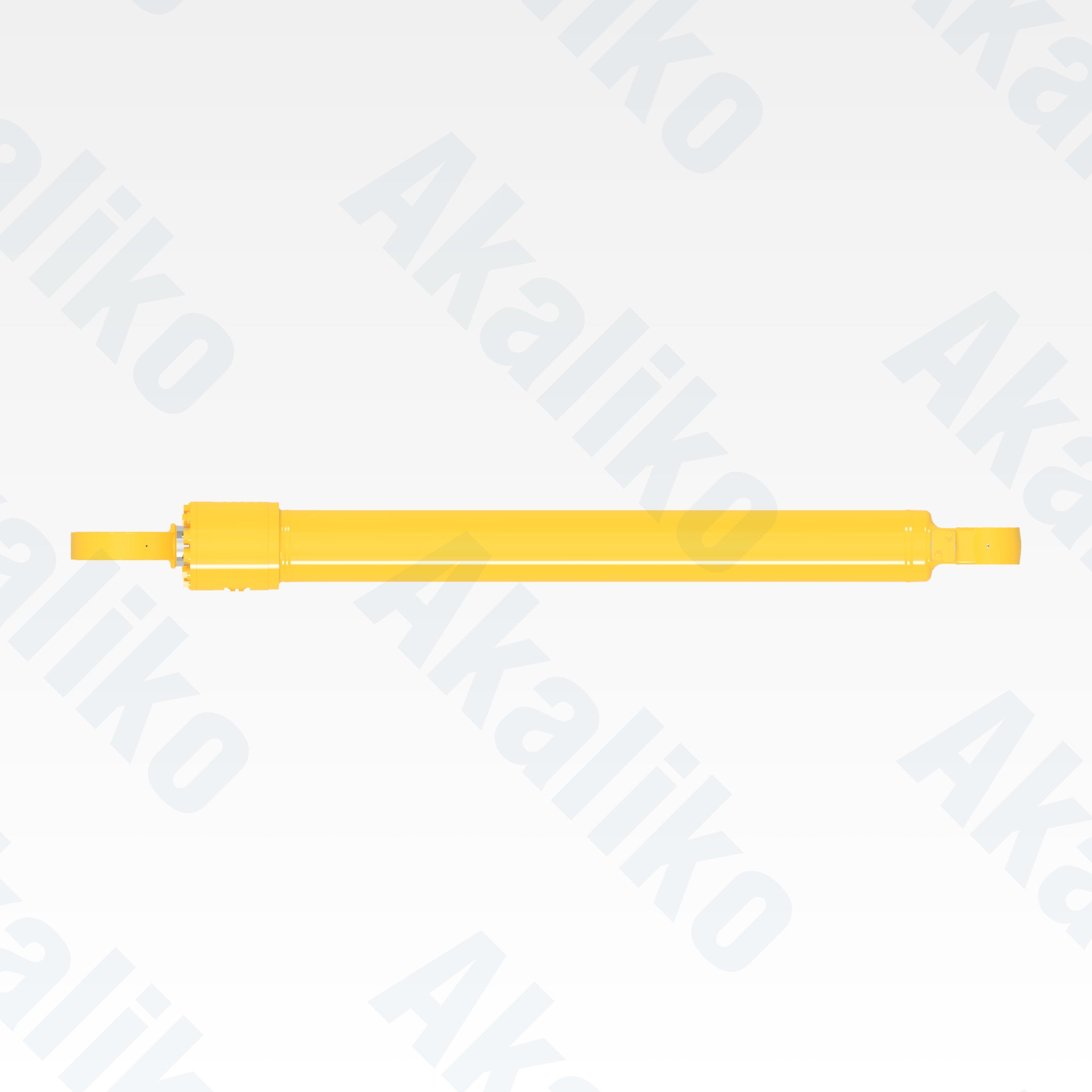 Top view of replacement arm hydraulic cylinder for Komatsu PC1250-8 excavator, OEM part number 707-01-0CC00