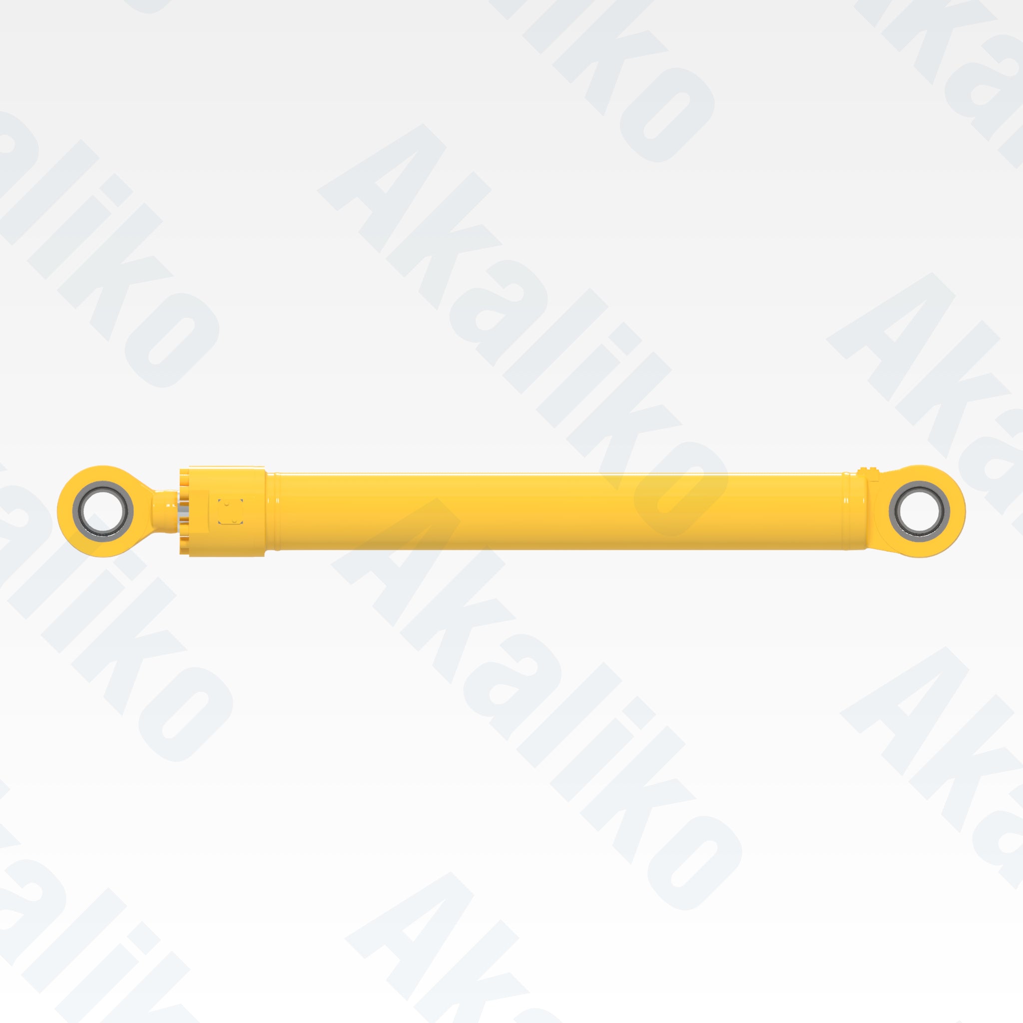 Side view of replacement boom hydraulic cylinder for Komatsu PC2000-8 excavator, OEM part number 707-01-0K750