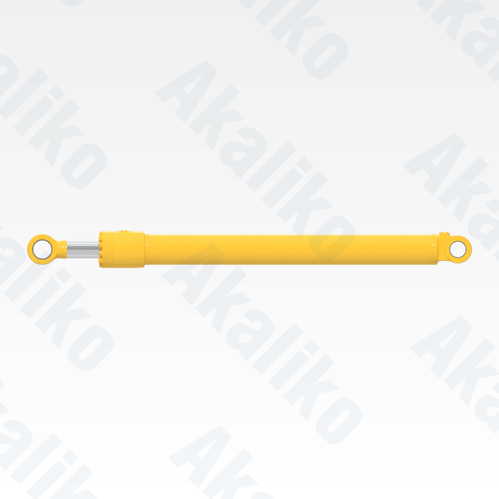 Side view of replacement bucket hydraulic cylinder for Komatsu PC2000-8 excavator, OEM part number 707-E1-00660