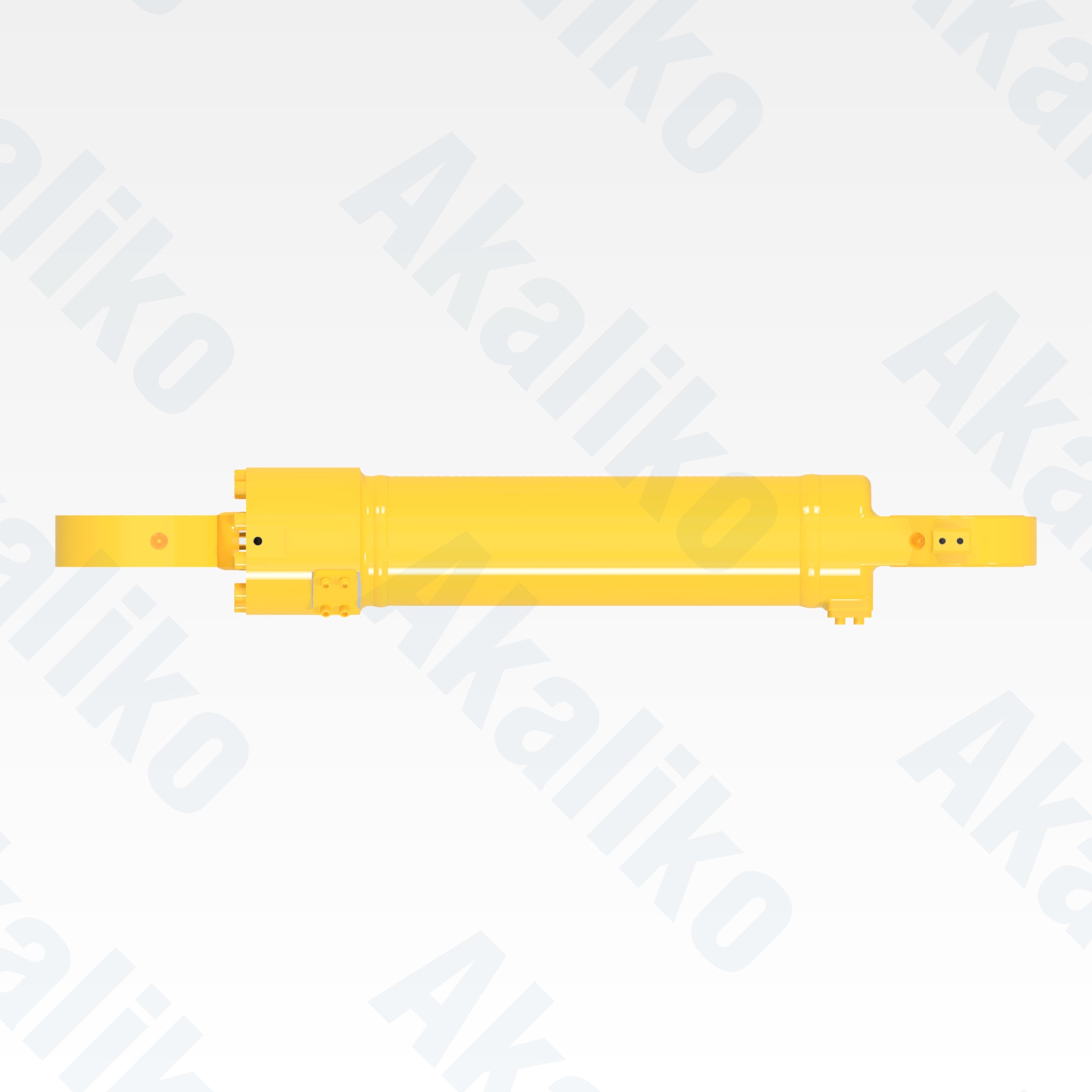 Top view of replacement clam hydraulic cylinder for Komatsu PC2000-8 excavator, OEM part number 707-E1-01880