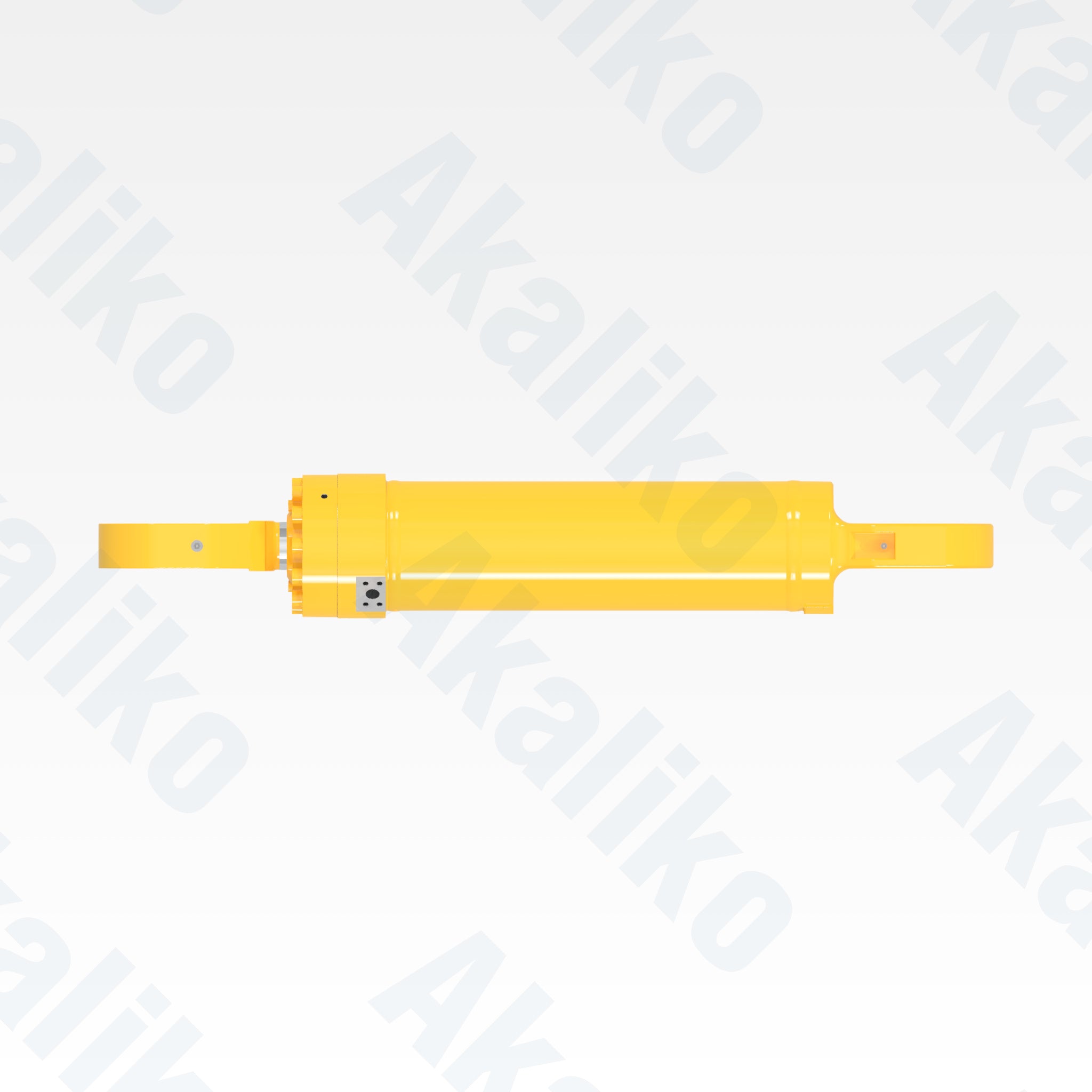 Top view of replacement clam hydraulic cylinder for Komatsu PC4000-6 excavator, OEM part number 989 975 40