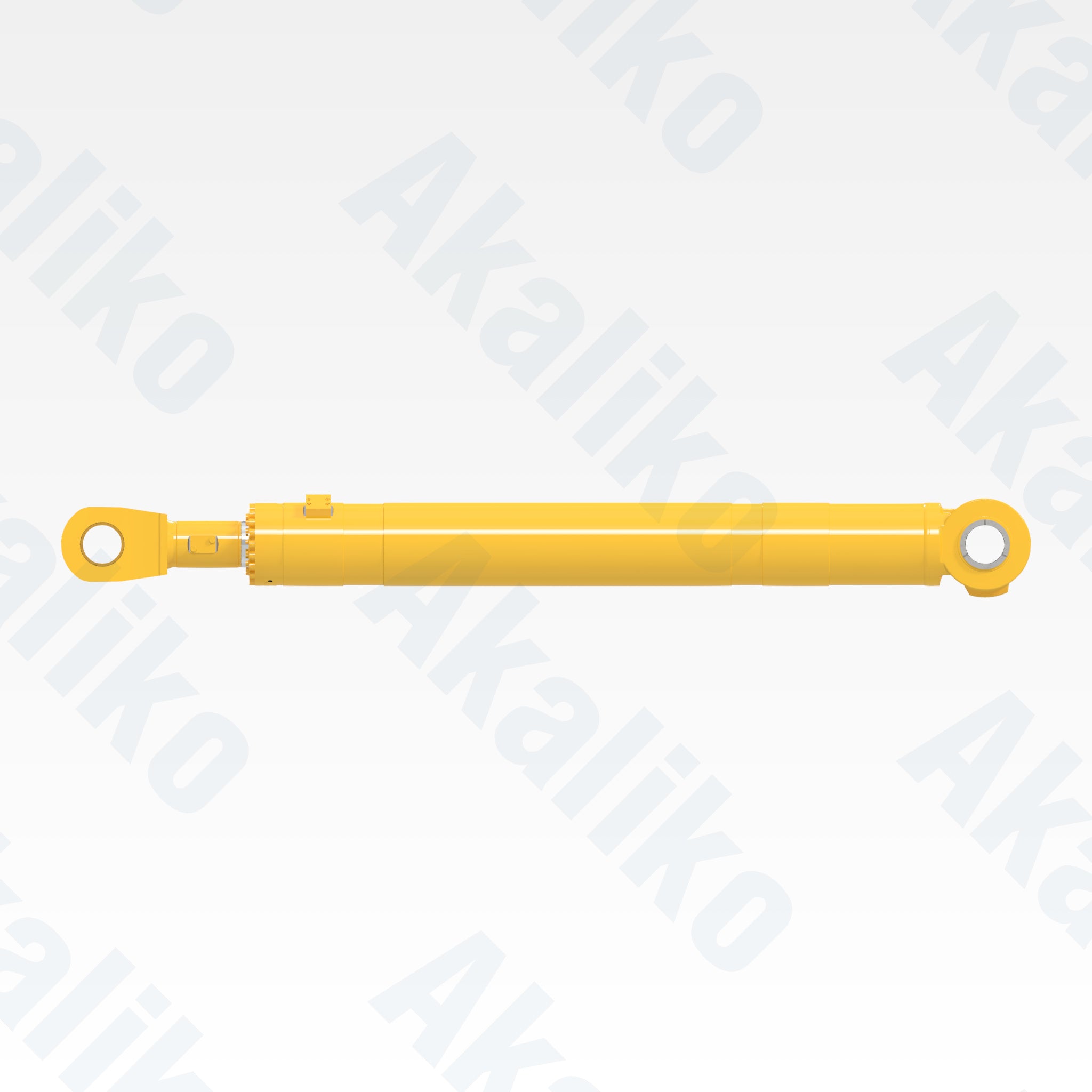 Side view of replacement bucket hydraulic cylinder for Komatsu PC5500-6 excavator, OEM part number 911 320 40