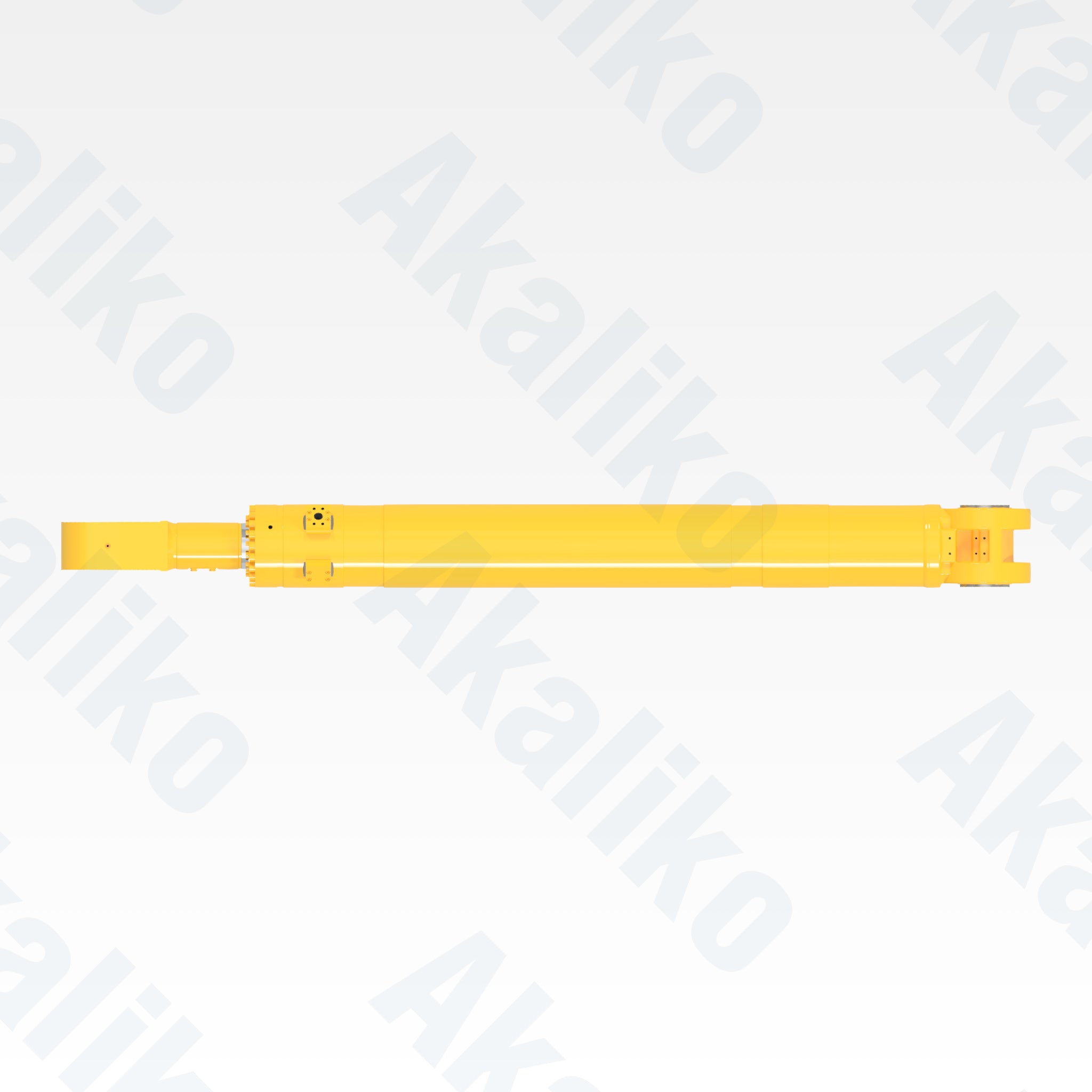 Top view of replacement bucket hydraulic cylinder for Komatsu PC5500-6 excavator, OEM part number 911 320 40