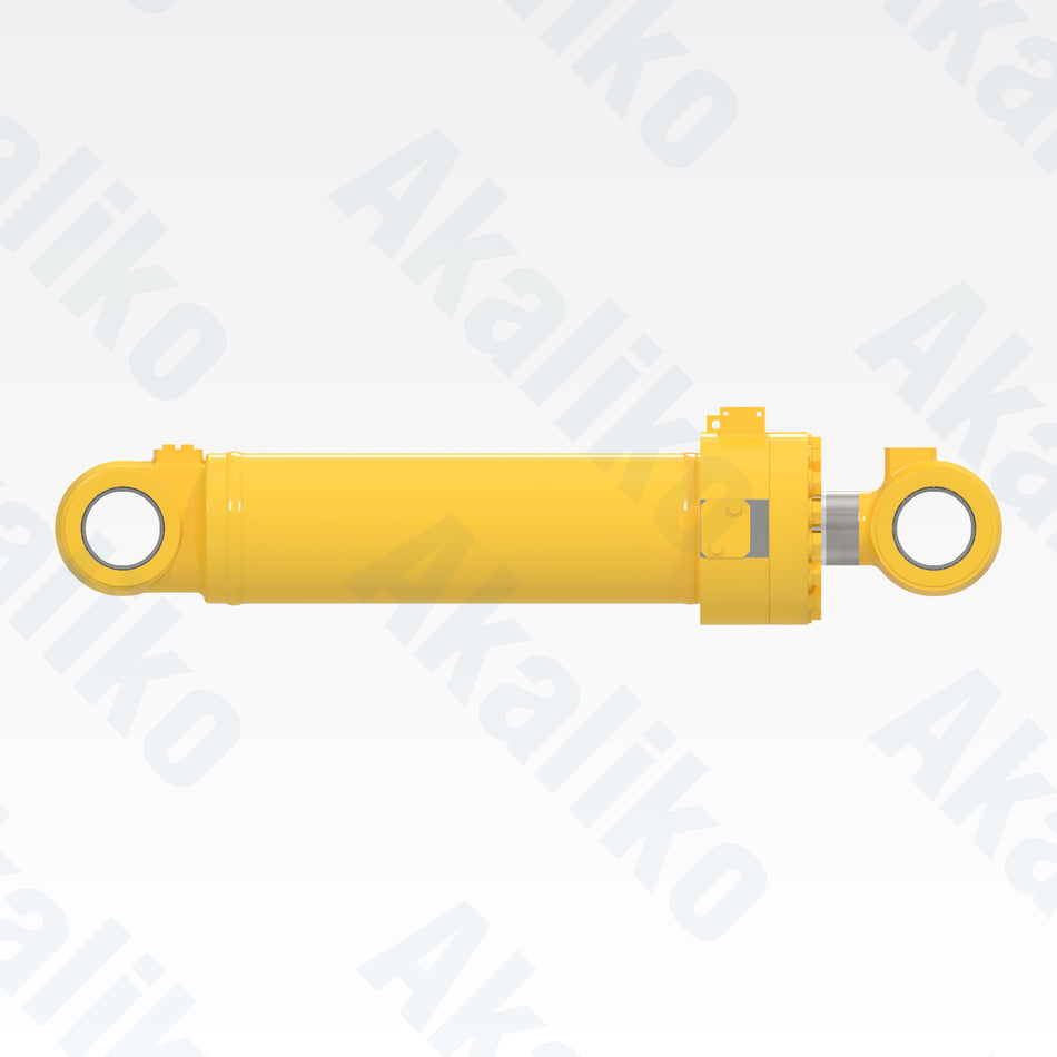 Side view of replacement dump hydraulic cylinder for Komatsu WA800-3/WA900 wheel loader, OEM part number 707-01-03212