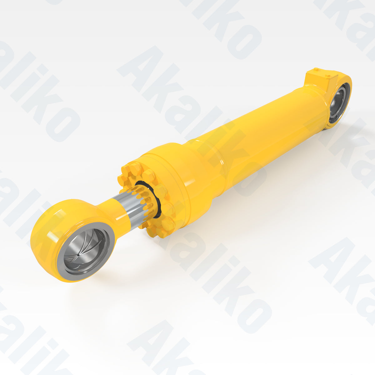 Replacement steering hydraulic cylinder for Komatsu WA800-3/WA900 wheel loader, OEM part number 707-01-16181, aftermarket heavy equipment parts