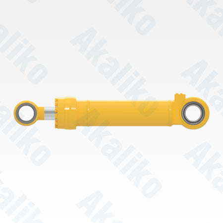 Side view of replacement steering hydraulic cylinder for Komatsu WA800-3/WA900 wheel loader, OEM part number 707-01-16181