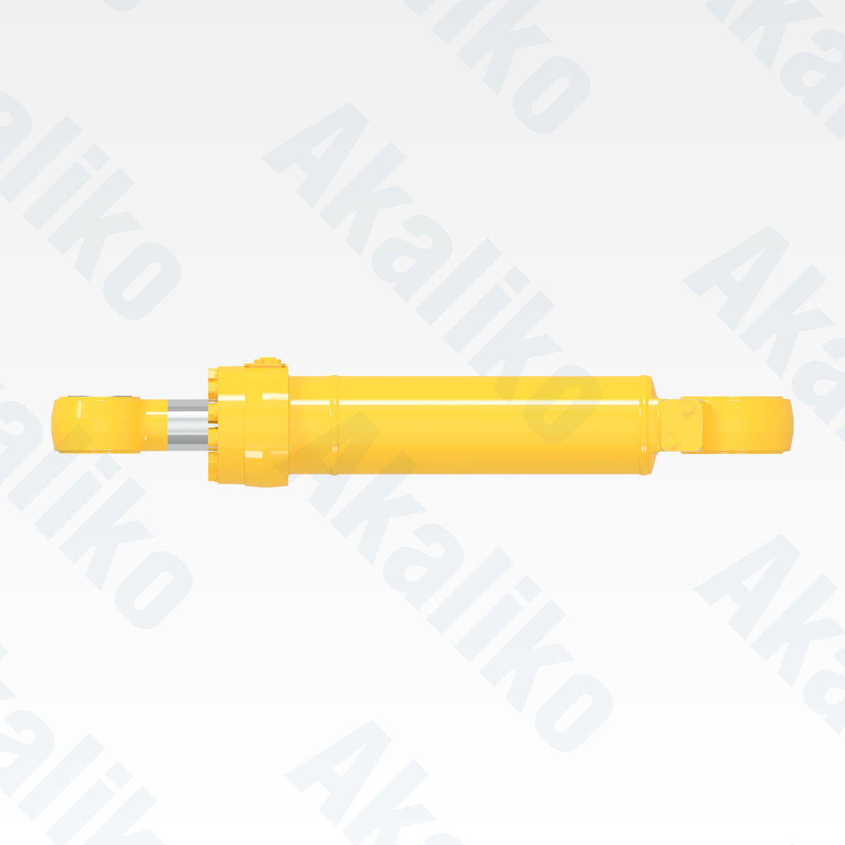 Top view of replacement steering hydraulic cylinder for Komatsu WA800-3/WA900 wheel loader, OEM part number 707-01-16181