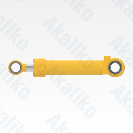 Side view of replacement steering hydraulic cylinder for Komatsu WA800-3/WA900 wheel loader, OEM part number 707-01-16191