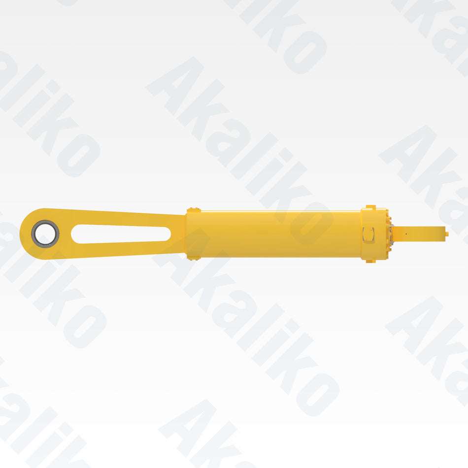 Side view of replacement hoist hydraulic cylinder for LeTourneau L2350 wheel loader, OEM part number R4290438