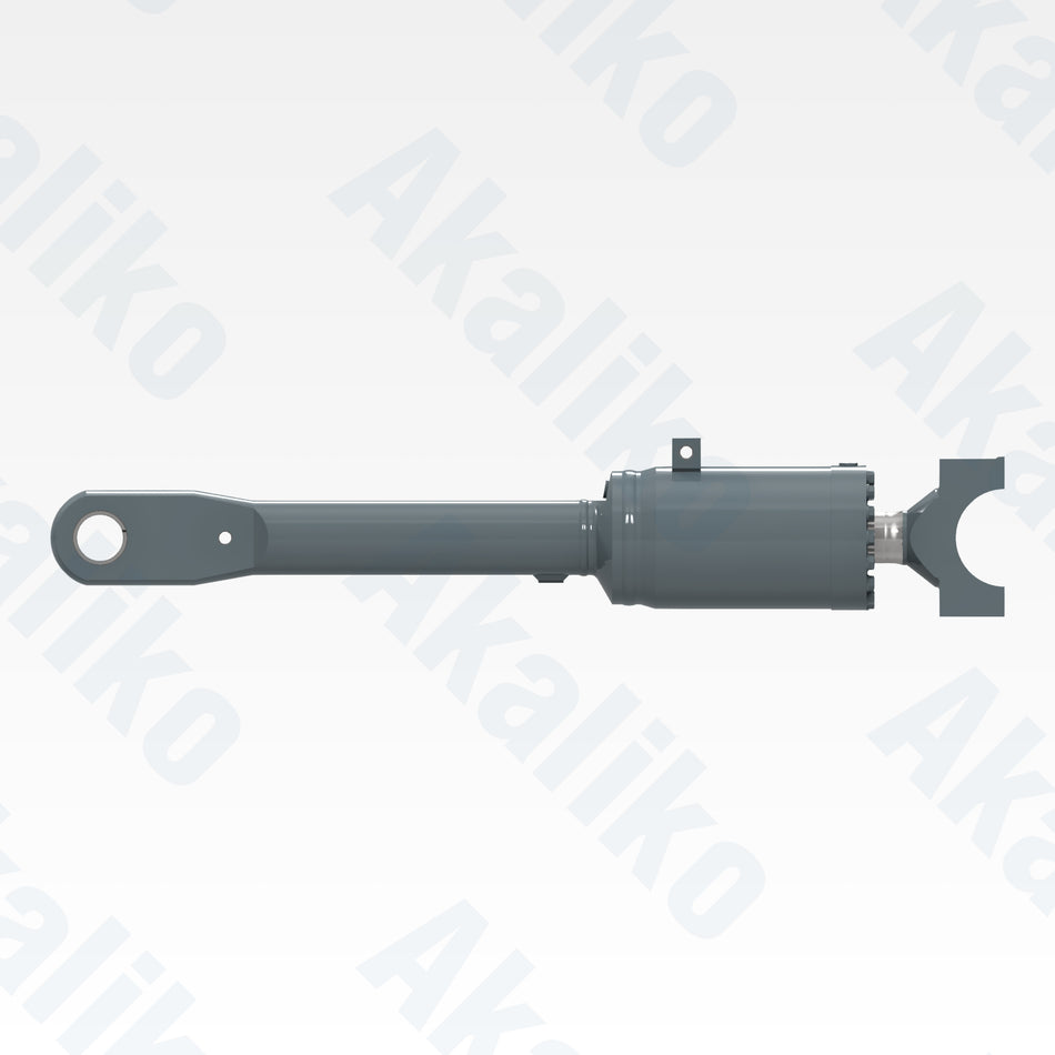 Side view of replacement blade tilt hydraulic cylinder for Liebherr PR764 track dozer, OEM part number 94027425