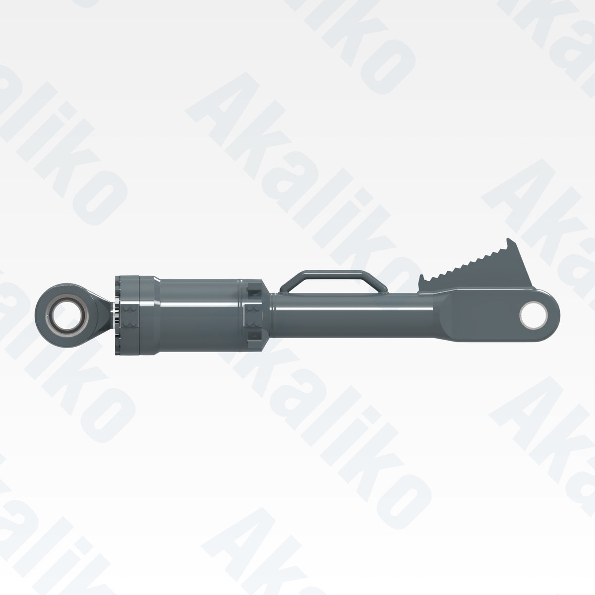 Side view of replacement blade tilt hydraulic cylinder for Liebherr PR776 track dozer, OEM part number 94038968