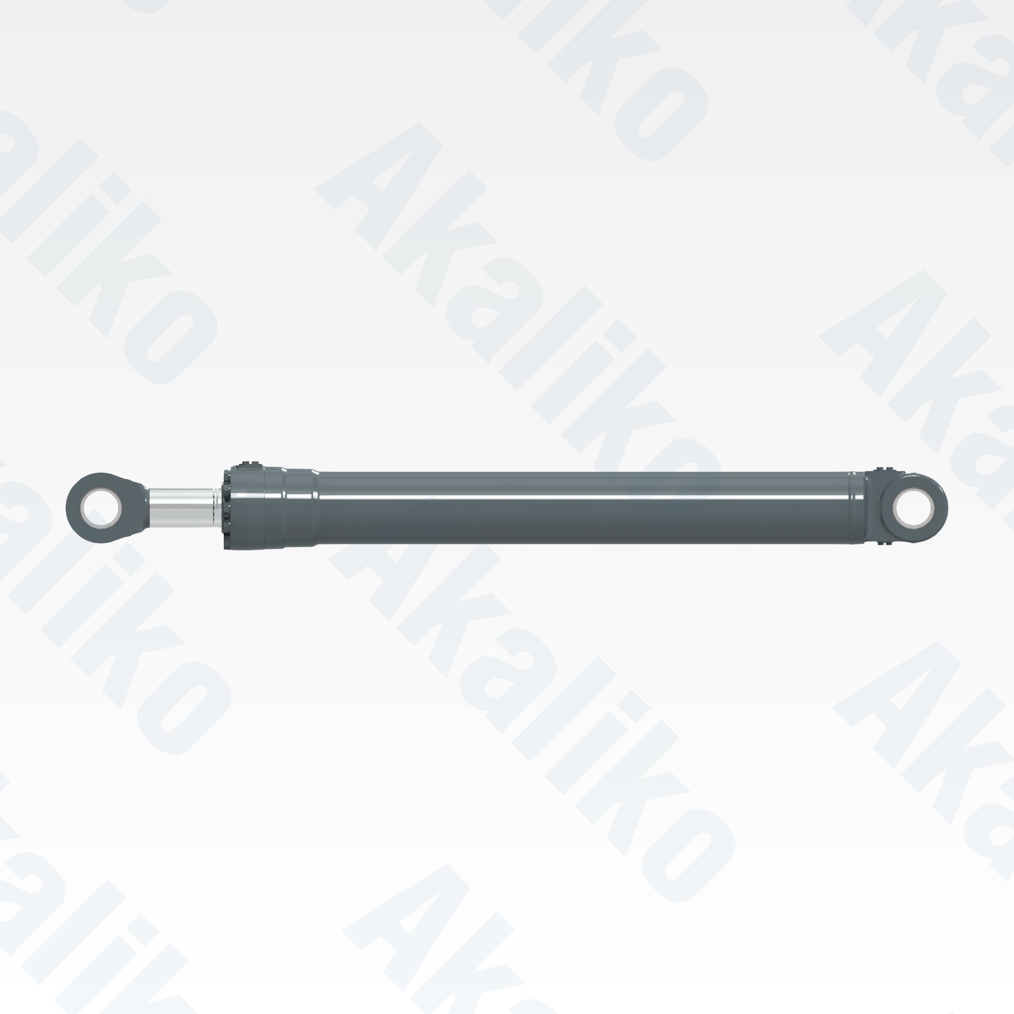 Side view of replacement boom hydraulic cylinder for Liebherr R9100 excavator, OEM part number 9644533