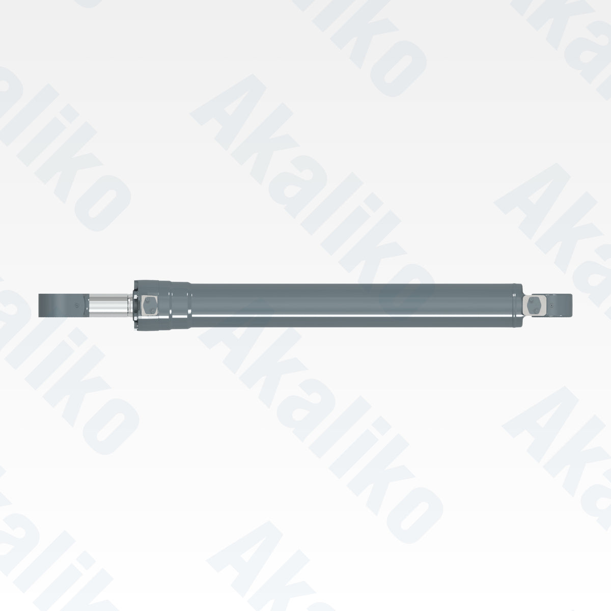 Top view of replacement boom hydraulic cylinder for Liebherr R9100 excavator, OEM part number 9644533