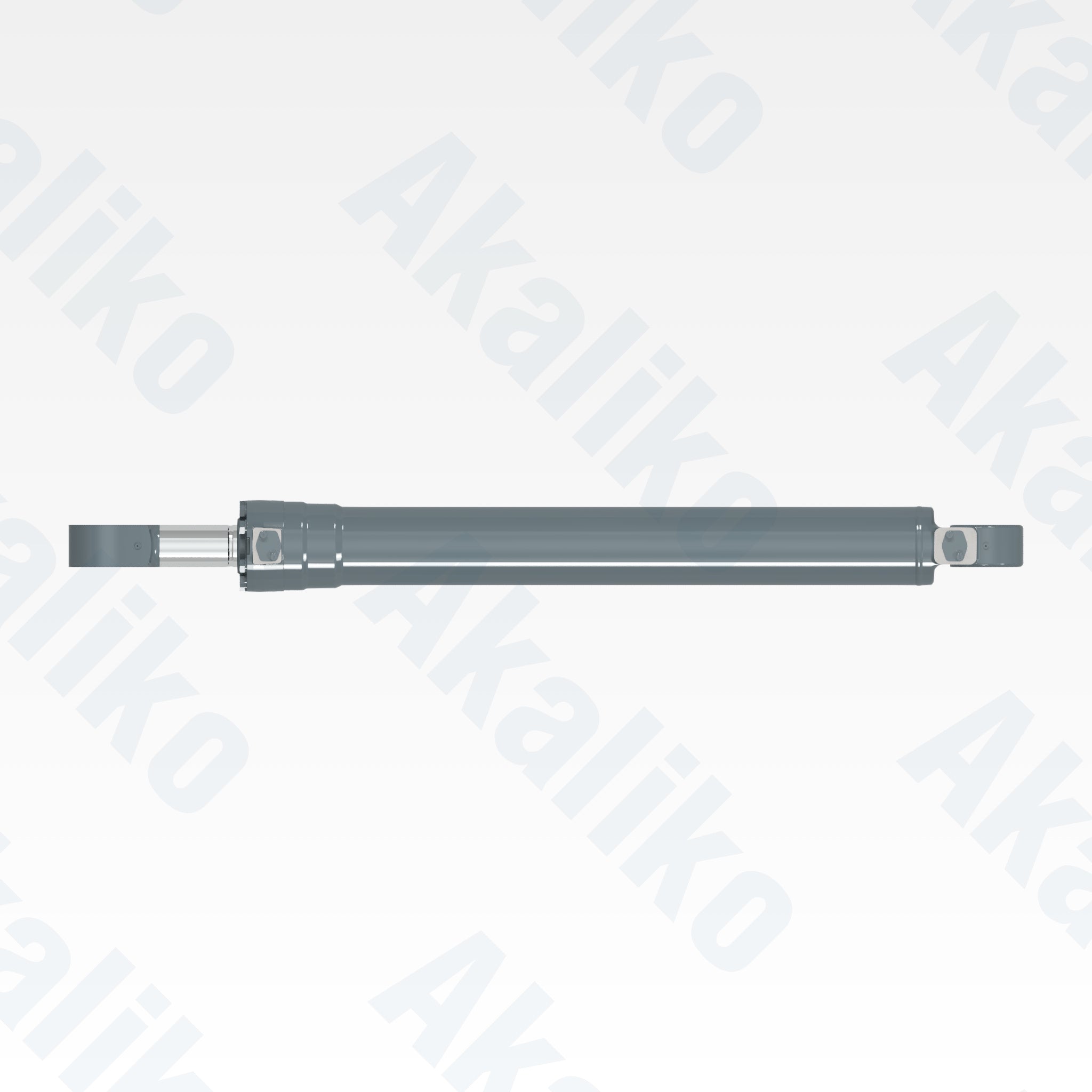 Top view of replacement boom hydraulic cylinder for Liebherr R9100 excavator, OEM part number 9644533