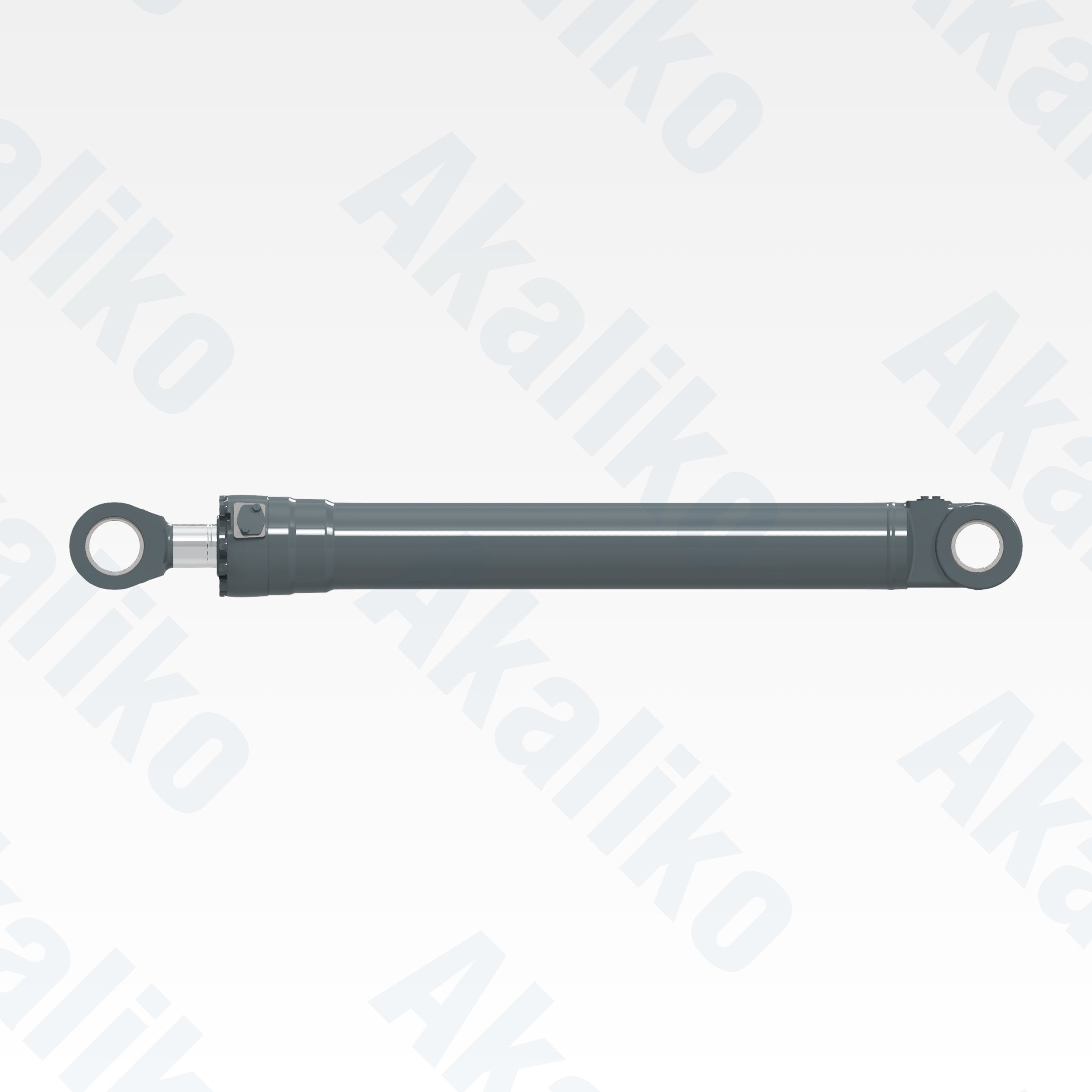 Side view of replacement bucket hydraulic cylinder for Liebherr R9100 excavator, OEM part number 94057904