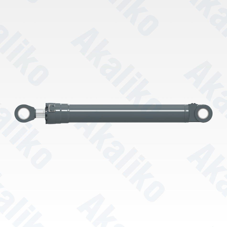 Side view of replacement bucket hydraulic cylinder for Liebherr R9100 excavator, OEM part number 94057904