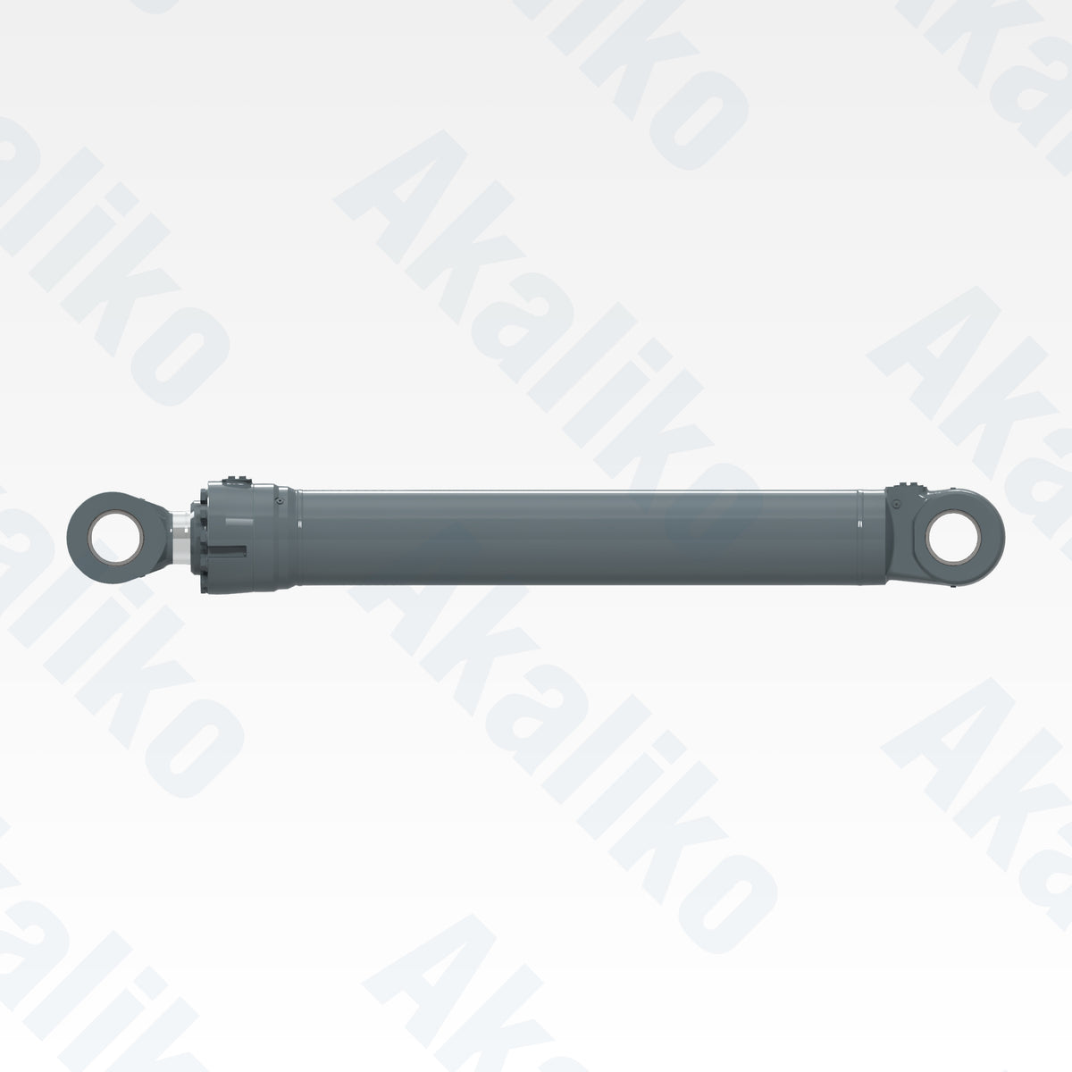 Side view of replacement stick hydraulic cylinder for Liebherr R9100 excavator, OEM part number 9629705